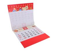Tofficu Calendario Lunar Chino Año del Caballo Foil Colgante Calendario Pared Feng Shui Decoración Año Chino Festival Oficina Hogar Planificador Diario