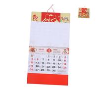 Tofficu Calendario Lunar Chino con Feng Shui y Arte del Caballo Calendario Colgante para y Oficina con Fechas Auspiciosas y Diseño Cultural