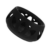 Tofficu Calentador de Té Cerámico Negro para Hogar y Oficina, Base Aislante para Calentar Teteras, Soporte Resistente y Duradero para Té Retro, Accesorio Práctico para Mantener