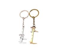 Tofficu Calibrador Vernier Llavero 2 Unidades Aleación de Zinc Portátil Mini Herramienta de Medición Precisa para Uso Profesional en Bricolaje y Tareas Técnicas