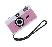 Tofficu Cámara De Película Vintage Cámara Reutilizable De Flash Incorporado para Momentos Especiales Blanco Rosa o