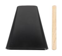Tofficu Cencerro Metálico de 15 Cm con de Madera: Instrumento de Percusión para Batería, Generador de Ruido Portátil para Eventos Deportivos Y Celebraciones (Negro)