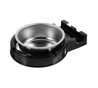 Tofficu Cenicero de Pared de Acero Inoxidable Negro, Montado para Exterior E Interior, Cenicero Decorativo para Hogar, Bar y Baño, Soporte Ahorra Espacio, Resistente y Fácil de Limpiar