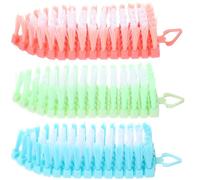Tofficu Cepillo para Limpiar Uñas 3 Piezas, Multifuncional para Dedos y Zapatos, Cerdas Flexibles y Resistentes, Kit de Limpieza para Manicura y Cuidado Personal, Colores Azul,