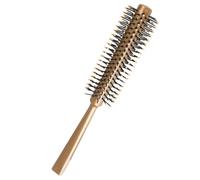 Tofficu Cepillo Redondo para Cabello Corto y Largo, Cepillo Rizador Rodillo, Púas de Nailon Puntas Redondas, Color Marrón Oscuro, Compacto y Portátil para Secado Secador y Peinado