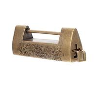 Tofficu Cerradura Antigua de Cobre para Caja de Joyería Candado Retro de Estilo Chino para Caja de Madera Cierre Duradero Decorativo Diseño Tallado