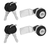 Tofficu Cerradura de Cilindro Redondeado Ms705 Negra, 2 Piezas, Cerradura de Leva para Buzones, Cajones y Gabinetes, Mecanismo de Seguridad de Precisión, Instalación Rápida para Uso