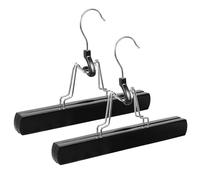 Tofficu Clip para Colgar Extensiones de Cabello y Perchas para Faldas de Plástico Negro, 2 Piezas Sujeción Firme y Diseño Plegable para Uso Manos Libres