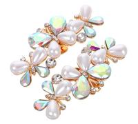 Tofficu Clips Decorativos para Zapatos de Tacón Alto Gemas de Imitación, Accesorios Desmontables para Mujer, Pinzas Elegantes para Ocasiones Obsequios y Uso Diario, 1 Par Multicolor