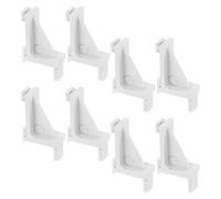 Tofficu Clips para Estantes de Congelador y Frigorífico, 8 Piezas de Plástico Resistente, Soporte Ajustable para Almacenamiento Organizado en Frigoríficos Pequeños y Congeladores