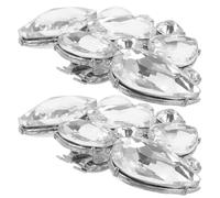 Tofficu Clips para Zapatos de Boda para Mujer, Accesorios de Aleación de Zinc Resistentes al Óxido, Diseño Blanco Elegante para Tacones en Ocasiones Obsequios