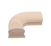 Tofficu Codo de Pasamanos para Escaleras de Madera de Caucho, Conector Angular Izquierdo 45x75 Mm, Accesorio de Repuesto para Barandillas Laterales, Pieza de Unión Segura para