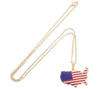 Tofficu Collar de Mapa de Estados Unidos de Mujer para Colgante Acero Inoxidable Dorado, Diseño Elegante y Versátil y Adecuado para Regalos Patrióticos Fiestas