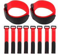 Tofficu Collares Anticanto para Pollos, Bandas Ajustables de Nylon Rojo, Paquete de 2 Unidades, Collar Flexible y Silencioso para Aves de Corral, Cinturones para Cuello Que Dejan de