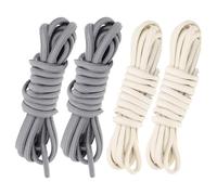 Tofficu Cordones de Zapatos sin Atar Elásticos 2 Pares, Correa Elástica Ajustable para Zapatillas Deportivas y Zapatos Casuales, Decoración Práctica y Cómoda para Calzado, Gris y Beige
