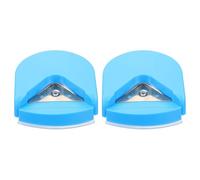 Tofficu Cortador de Esquinas Abs Azul para Manualidades, Redondeador de Papel y Pvc, 2 Piezas para Fotos, Tarjetas y Documentos en Oficina, Escuela y Hogar