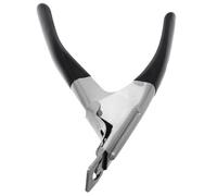 Tofficu Cortaúñas Recto Forma U de Acero Inoxidable Mango de Inmersión Negro, Herramienta Profesional para Manicura y Pedicura, Kit de Cuidado de Uñas para Salón y Hogar