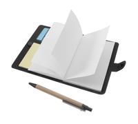 Tofficu Cuaderno de Notas Portátil de Papel Kraft 2 Unidades Negro, Cuadernos Multiusos con Pestañas para Estudiantes y Oficina, Marcadores de Página Prácticos para Uso Escolar y Hogar