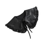 Tofficu Cuello Falso de Cuero Negro, Chal Decorativo Elegante para Mujer, Accesorio de Vestir Que Añade Estilo y Se Ajusta Perfectamente Ropa