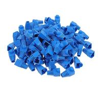 Tofficu de Cable de Red Tapa de Conector Antidobleces Cat6 100 Piezas Accesorio para Prolongar la Útil de Conectores Uso Profesional Color Azul