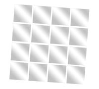Tofficu de Espejo Acrílico Autoadhesivo Cuadrado Película Protectora 16 Piezas y Diseño Reflectante para Pared para Adecuado para Baño o Dormitorio