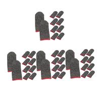 Tofficu De Juego Antiestático Manga Protección Móvil Consejos De Pantalla Táctil Sudor Cubrir Guantes De Compresion Fibra De Plata Negro 10 Piezas X 4