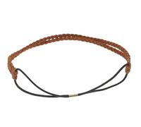 Tofficu Diadema Trenzada Tejida a Mano en Color Café Cinta Ajustable, Cómoda para Oficina y Boda, Banda Cabello Estilo Retro y Elegante