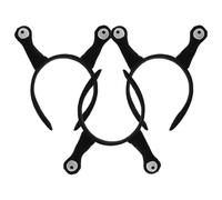 Tofficu Diademas de Caracol para Disfraces, 3 Piezas Negras Flexibles y Cómodas para Niñas y Adultas en Fiestas y Cosplay