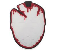 Tofficu Espejo Acrílico de Halloween Mancha de Sangre, Plata | Decoración de Pared para Puertas y Paredes Interiores, Decoración Halloween Interior, Pieza Reutilizable
