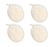 Tofficu Esponja de Baño Exfoliante para Adulto, 4 Esponjas Portátiles en Forma de Flor, Accesorio Ducha, Producción de Espuma Abundante