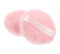 Tofficu Esponjas de Maquillaje para Polvos, 2 Unidades 75 Mm, Algodón Puro, Color Rosa, Esponja Facial para Difuminar Polvos Sueltos y Compactos, Herramienta Cosmética para Uso Diario