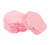 Tofficu Esponjas Faciales Multifunción y Humectante 30 de Algodón Fibroso Rosa Limpiador Facial Portátil para Viaje y Uso Diario