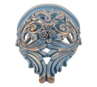 Tofficu Estante Flotante Vintage para Pared de Resina Hueca, Tamaño Mediano, Color Azul Claro, Estante Decorativo Montado para Dormitorio, Sala y Pasillos, Almacenamiento Práctico