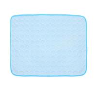 Tofficu Esterilla Refrescante para Mascotas de Verano, Alfombrilla de Enfriamiento Transpirable para Perros y Gatos, Tamaño L 70x55 Cm, Color Azul Claro, Colchón Portátil para Cama y