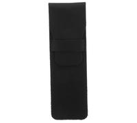 Tofficu Estuche De Cuero para Bolígrafos Botón Control Vajilla Moderno Compartimientos De Almacenaje Titular De La Bolsita De Té Máquina De Cables Girar Piel De Vacuno Capa Superior Black