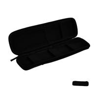 Tofficu Estuche Rígido para Bolígrafos y Lápices de Eva Negro, Tamaño 20x6x3,5 Cm, Protector Resistente Bolsillo de Malla y Correa Elástica, Adecuado para Oficina y Material Escolar