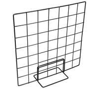 Tofficu Expositor de Rejilla Negro 35x35 Cm Base Pequeña para Fotos, Estante de Exhibición Multiusos para Decoración de Imágenes, Manualidades y Mercadería en Escritorio