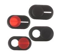 Tofficu Funda para Cámara Web 4piezas para Teléfono y Tableta Protección De Privacidad Diseño Duradero Fácil De Usar Compatible Laptops Color Negro y Rojo