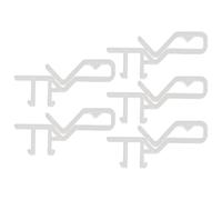 Tofficu Gancho de Cortina Oculto, Perchas para Cortinas, Plástico Transparente, 5 Piezas, Diseño Oculto, Brillo Suave, Hogar
