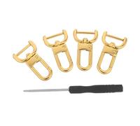 Tofficu Ganchos Giratorios Metálicos para Bolso 2 Cm Interior, Kit 4 Cierres Dorados Desmontables con Destornillador, Herrajes para Bolsos, Hebillas de Clip para Reparación y Accesorios
