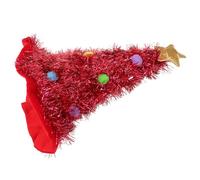 Tofficu Gorro Navideño Rojo Gigante para Adulto con Ala Ancha y Adorno de Estrella, Sombrero de Papá Noel Brillante para Fiestas, Cosplay y Decoración Navideña, Accesorio Festivo