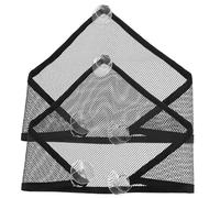 Tofficu Hamaca para Sugar Gliders y Chinchillas de Malla de Caucho Negro, 2 Piezas, Resistente y Fácil de Colocar para Jugar y Descansar