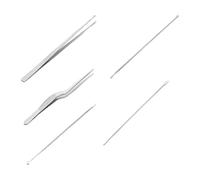 Tofficu Herramientas para Limpiar Oídos 5 Piezas, Cucharas para Cerumen de Acero Inoxidable, Kit Compacto Portátil para Eliminación Segura de Cera en Adultos, Cuidado Auditivo Diario