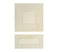 Tofficu Juego De 2 Moldes Cuadrados y Rectangulares de Madera para Cerámica Corte Uniforme y Procesamiento por Lotes, Ideales para Enseñanza y Procesos Creativos