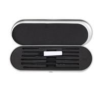 Tofficu Juego de Herramientas Portátiles para Limpieza de Oídos, 6 Piezas de Acero Inoxidable Resistentes Corrosión, Palillos Profesionales para Cerumen en Color Negro, Kit Práctico