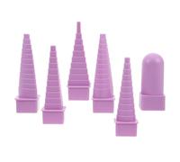 Tofficu Kit de 6 Mandriles para Envolver Alambre de Joyería, Herramientas para Formar y Pelar Cables, Mandril Redondo, Triangular y Cuadrado, Plástico Resistente para Manualidades