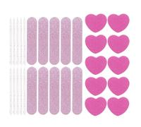 Tofficu Kit de Herramientas de Manicura 30 Piezas, Limas Pulidoras de Uñas de Esponja en 10 Sets, Palitos de Manicura Brillo, Esponja en Forma de Corazón para Cuidado Profesional y Uso