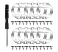 Tofficu Kit de Inserto Abridor de Botellas DIY 40 Mm Redondo de Cromo Hierro, 10 Piezas con Destornillador, Accesorios para Abrir Cerveza en Hogar, Bar y Cocina