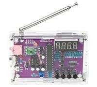 Tofficu Kit de Radio para Armar Material Acrílico y Acero Inoxidable Placa FM y Herramientas de Soldadura Adecuado para Proyectos DIY y Educación Stem
