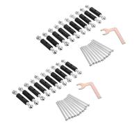 Tofficu Kit Reparación Caja Eléctrica 86 20 Tornillos Metálicos Resistentes, Varillas de Soporte para Enchufe y Palanca Tipo 86, Herramienta Duradera para Fijar y Reparar Cajas